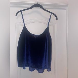 Blue velvet top
